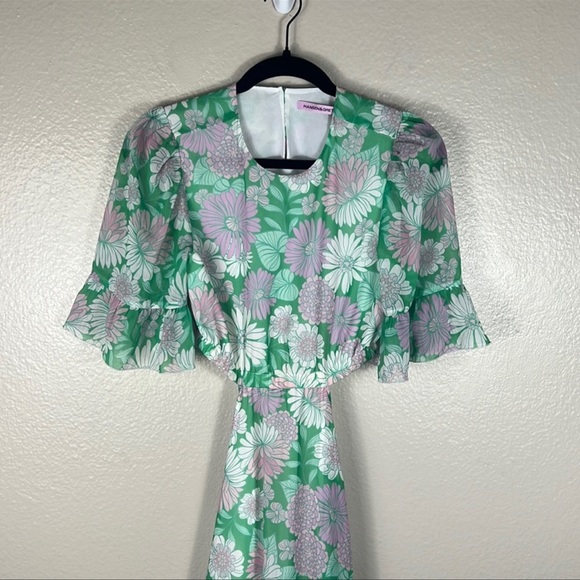 Floral Green Maxi Dress - Picture 4 of 9